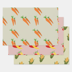 Colorful Veggie Wrapping Paper Pack