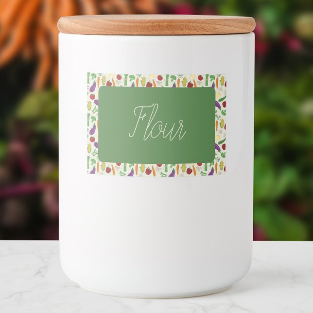 Colorful Veggies Food Label (Creator Uploaded)