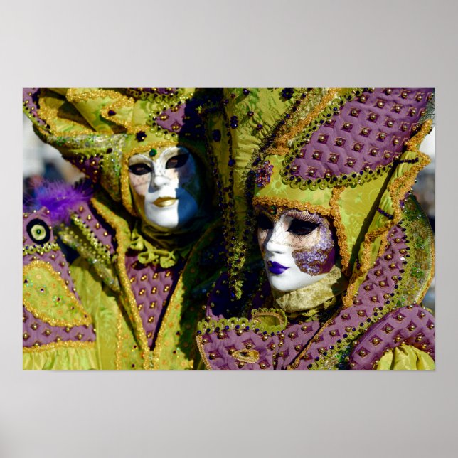 Colorful Venetian Couple Poster (Front)