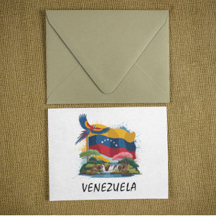 Colorful Venezuela Flag South America Postcard