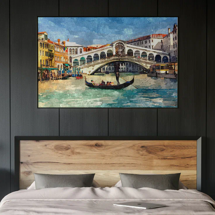 Colorful Venice Canal Grande Aquarelle Painting Poster | Zazzle