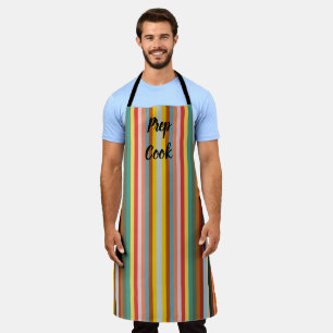 Colorful Vertical Retro Stripes  Apron