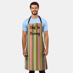 Colorful Vertical Retro Stripes  Apron