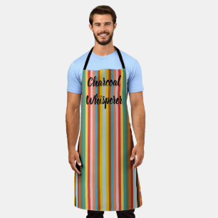 Colorful Vertical Retro Stripes  Apron