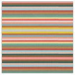 Colorful Vertical Retro Stripes Fabric