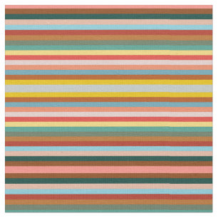 Colorful Vertical Retro Stripes Fabric