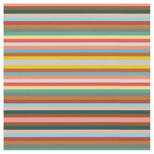 Colorful Vertical Retro Stripes Fabric