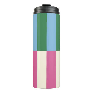 Colorful Vertical Striped Pattern Thermal Tumbler
