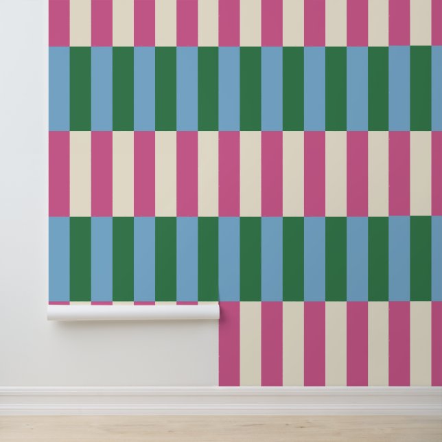 Colorful Vertical Striped Pattern Wallpaper (Application)