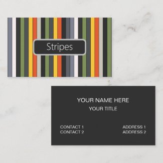 Colorful Vertical Stripes Business Card