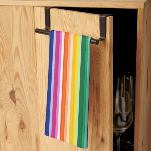 Colorful Vertical Stripes Design Kitchen Towel