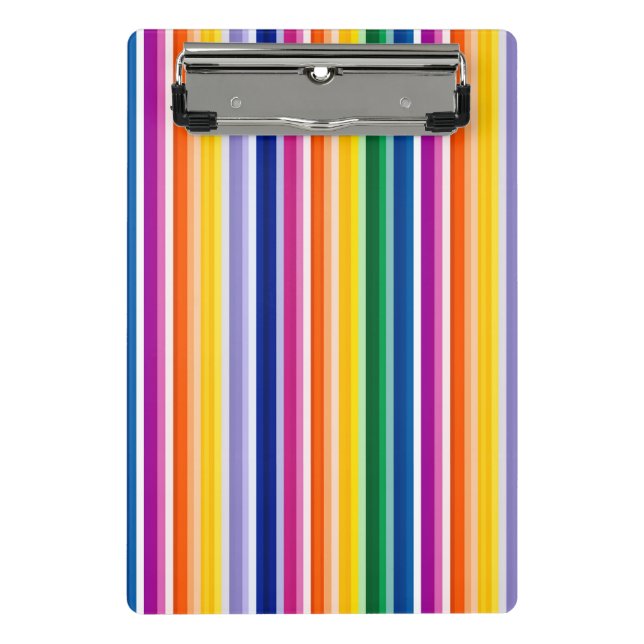 Colorful Vertical Stripes Design Mini Clipboard (Front)