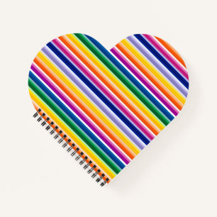 Colorful Vertical Stripes Design Notebook