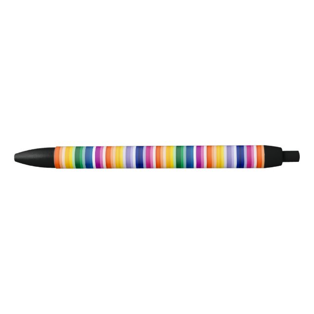 Colorful Vertical Stripes Design Pen (Front)