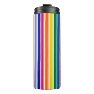Colorful Vertical Stripes Design Thermal Tumbler