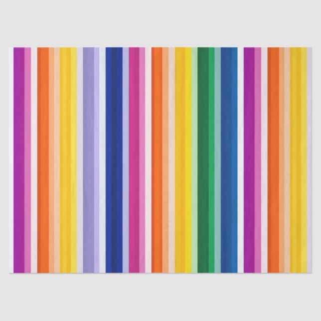 Colorful Vertical Stripes Design Tissue Paper (Front)