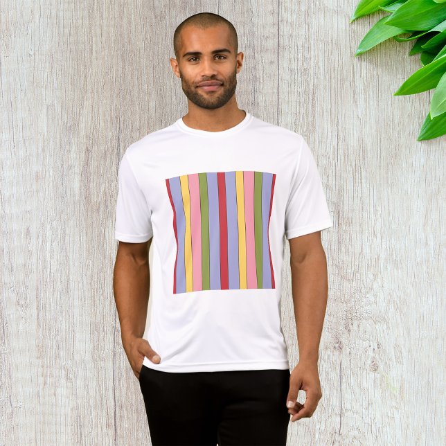 Colorful Vertical Stripes Pattern T-Shirt (Creator Uploaded)