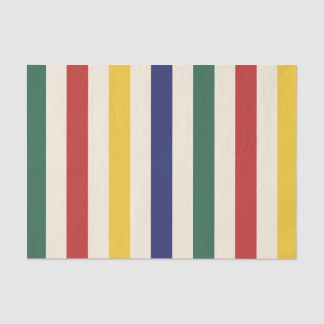 Colorful Vertical Stripes Tissue Paper (Front)