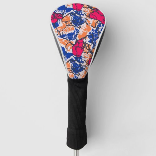 Colorful Vibrant Abstract Painting design Golf Head Cover