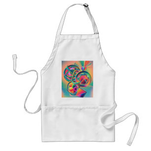 Colorful Vibrant and whimsical abstract artwork Adult Apron