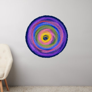 Colorful vibrant centering Circles Watercolor - Wall Decal