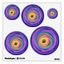 Colorful vibrant centering Circles Watercolor -
