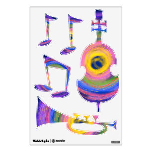 Colorful vibrant centering Watercolor Circles Wall Decal