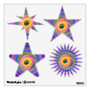 Colorful vibrant centering Watercolor Circles Wall Decal
