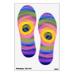 Colorful vibrant centering Watercolor Circles Wall Decal