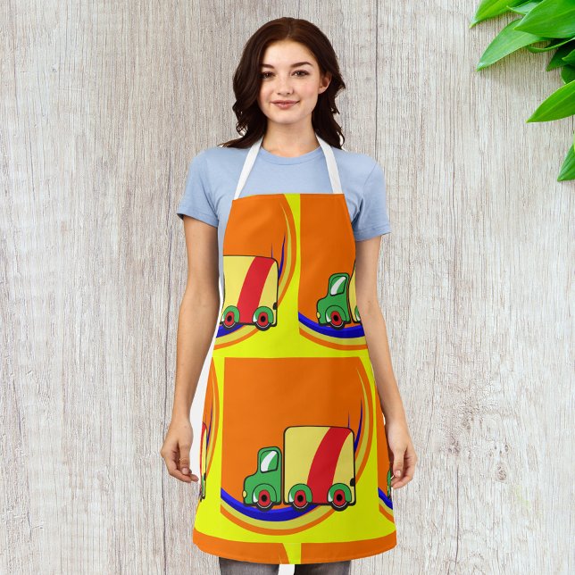 Colorful Vibrant Delivery Truck Apron (Creator Uploaded)