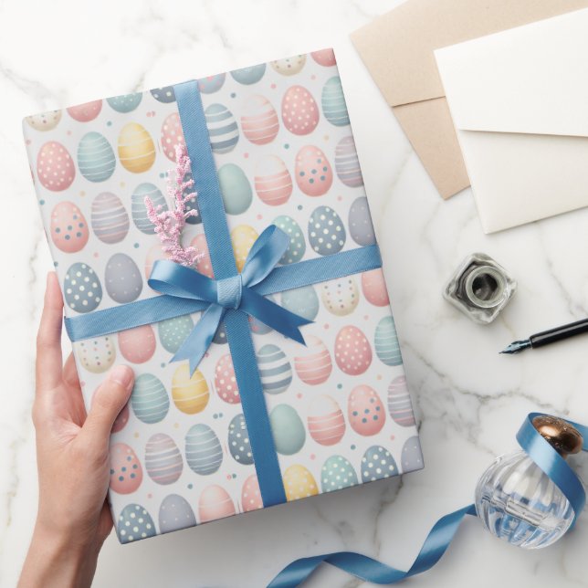 Colorful Vibrant Easter Egg Wrapping Paper  (Gifting)