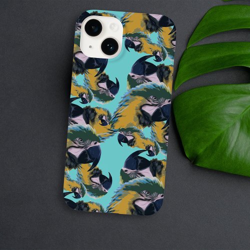 Colorful Vibrant Exotic Tropical Parrots Pattern Case_Mate iPhone 14 Case