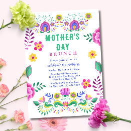 Colorful Vibrant Fiesta Mother's Day Brunch Invitation