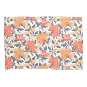 Colorful Vibrant Floral Print Pillow Case