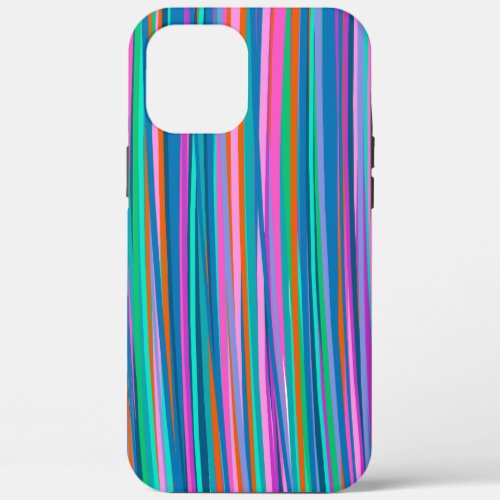 Colorful Vibrant Stripes Playful Bright Colors iPhone 12 Pro Max Case