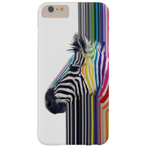 Colorful Vibrant Stripes Zebra Painting Barely There iPhone 6 Plus Case