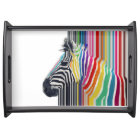 Colorful Vibrant Stripes Zebra Painting