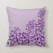 Colorful Vibrant Violet Flowers Throw Pillow