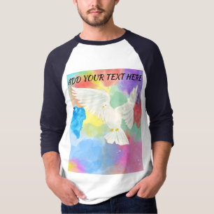 Colorful Vibrant Watercolor Summer Splash Husband T-Shirt