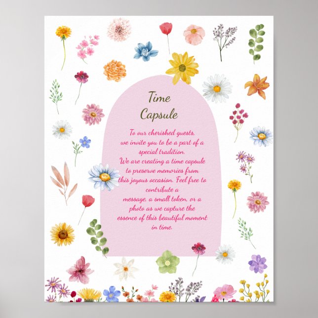 Colorful & Vibrant Wildflowers Time Capsule Poster (Front)