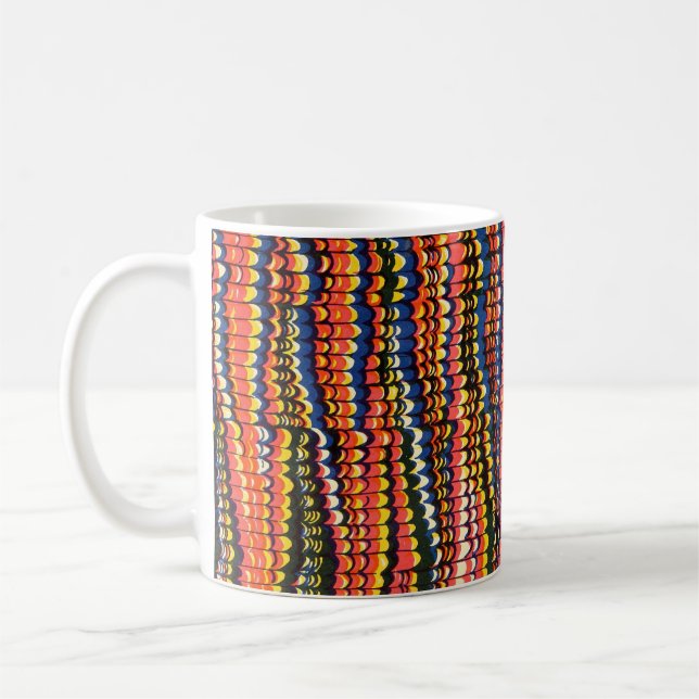 Colorful Victorian Marbled Paper Cover Coffee Mug (Left)