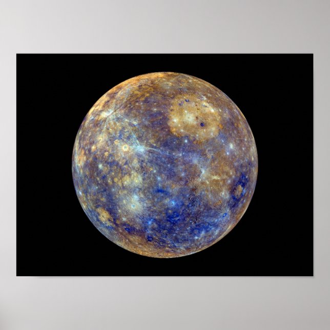 Colorful View of Mercury Poster (Front)