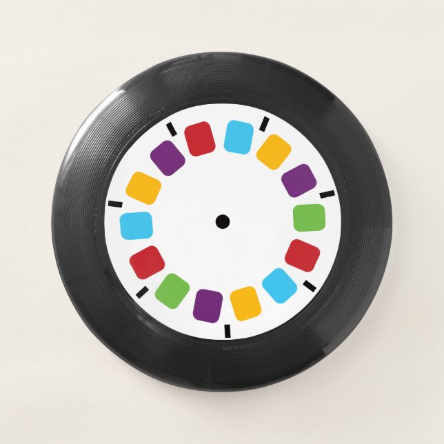 Colorful Viewmaster Reel Retro Modern Wham-O Frisbee (Front)