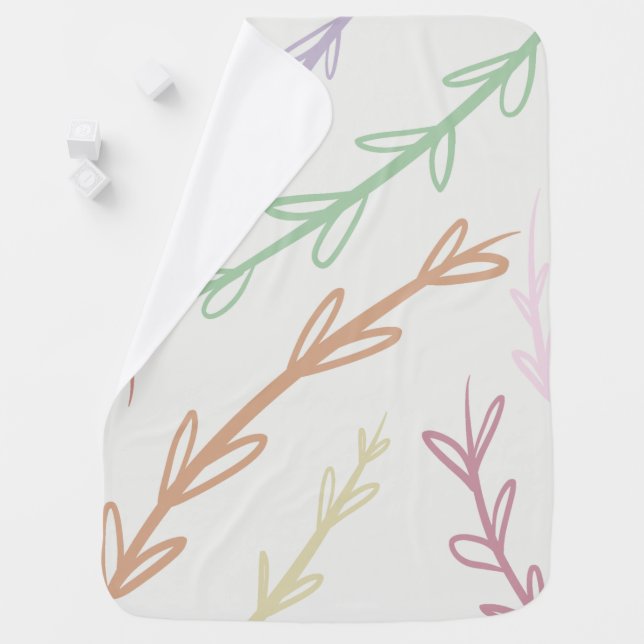 Colorful Vines Baby Blanket (In Situ)