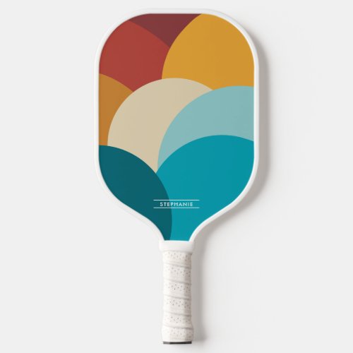 Colorful Vintage Abstract Art Personalized  Pickleball Paddle