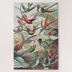Colorful Vintage Birds Jigsaw Puzzle