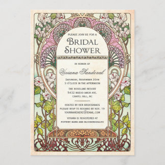 Colorful Vintage Bridal Shower Invitations