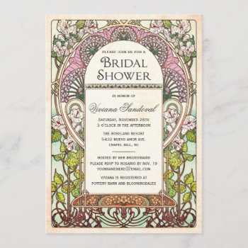 Colorful Vintage Bridal Shower Invitations by Anything_Goes at Zazzle