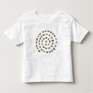 Colorful Vintage Bugs & Beetles Pattern Toddler T-shirt