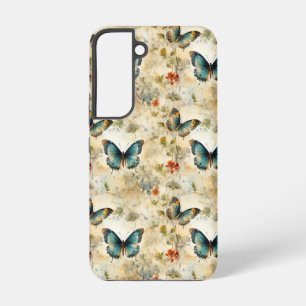 Colorful Vintage Butterflies and Flowers (11) Samsung Galaxy S22 Case